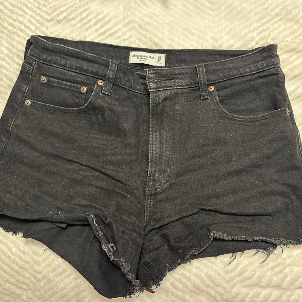 Abercrombie & Fitch Women's Black Denim Shorts